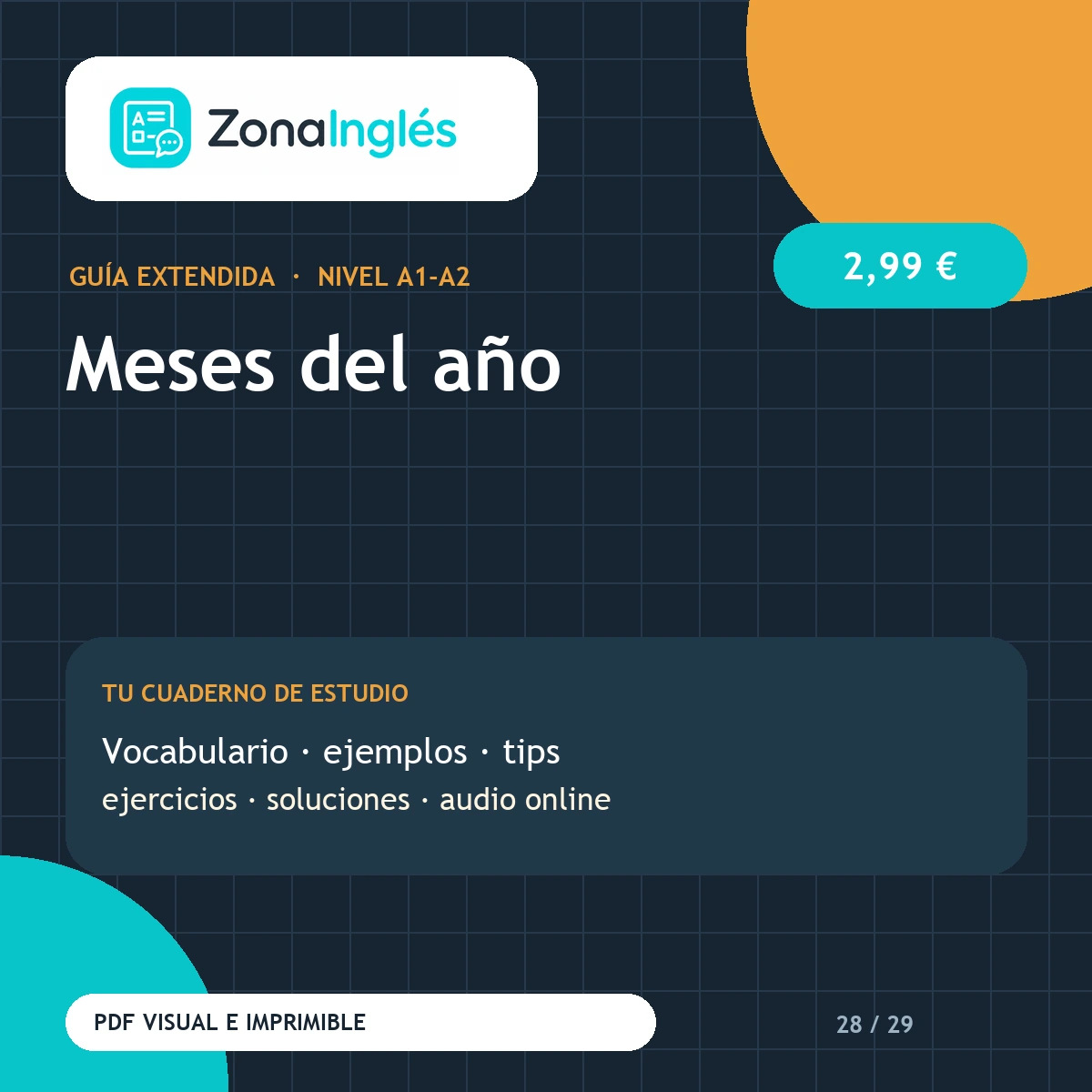 Guía visual: Meses del año