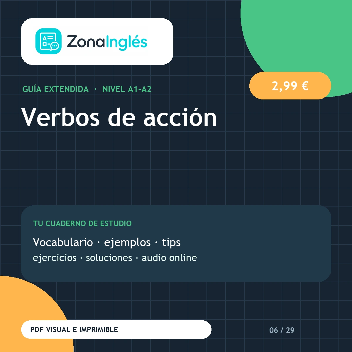 Guía visual: Verbos de acción